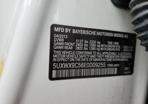 BMW X3 cena 29000 przebieg: 124191, rok produkcji 2014 z Wąsosz małe 67